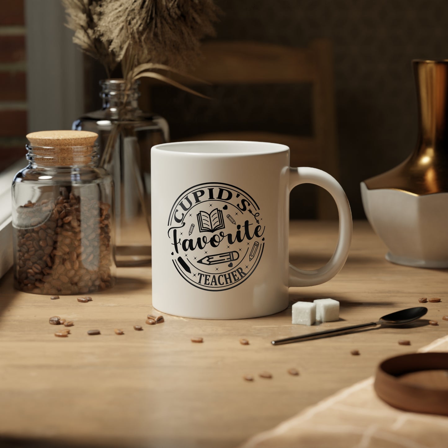 Cupid's Favorite Teacher Jumbo Mug, 20oz