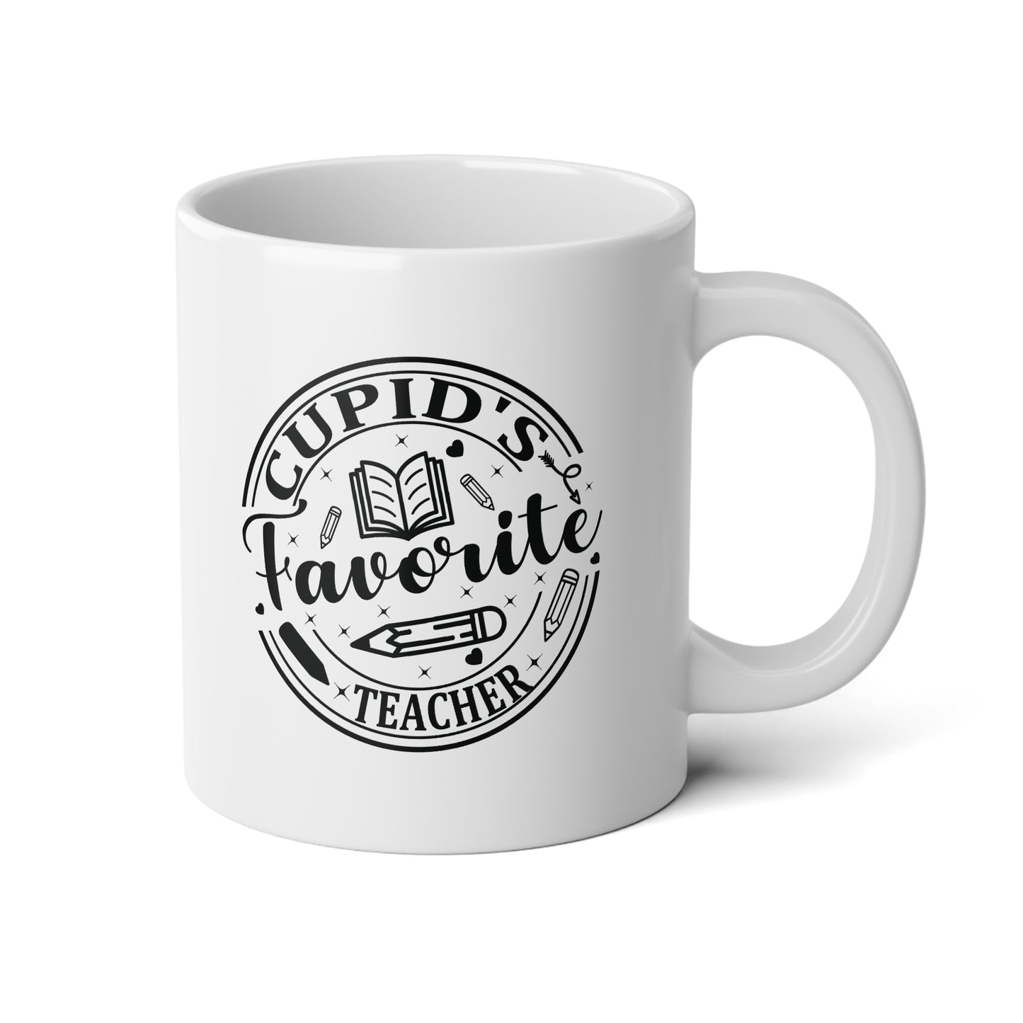 Cupid's Favorite Teacher Jumbo Mug, 20oz