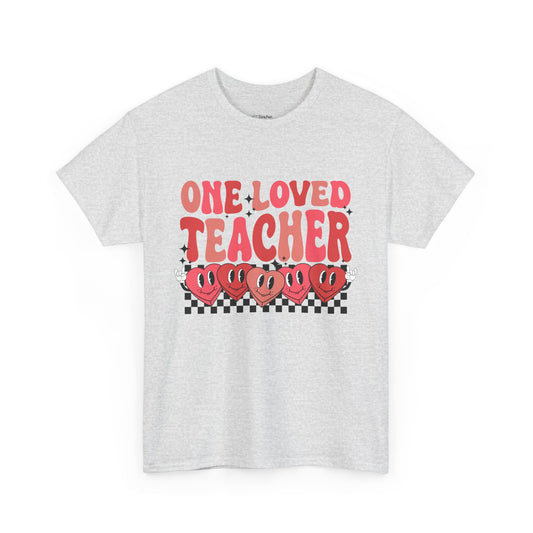 One Loved Teacher Heavy Cotton Tee